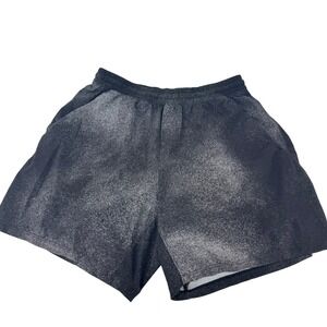 Lulu Lemon Athletic Shorts Men's Black Splatter Print Elastic Waist Drawstring.‎